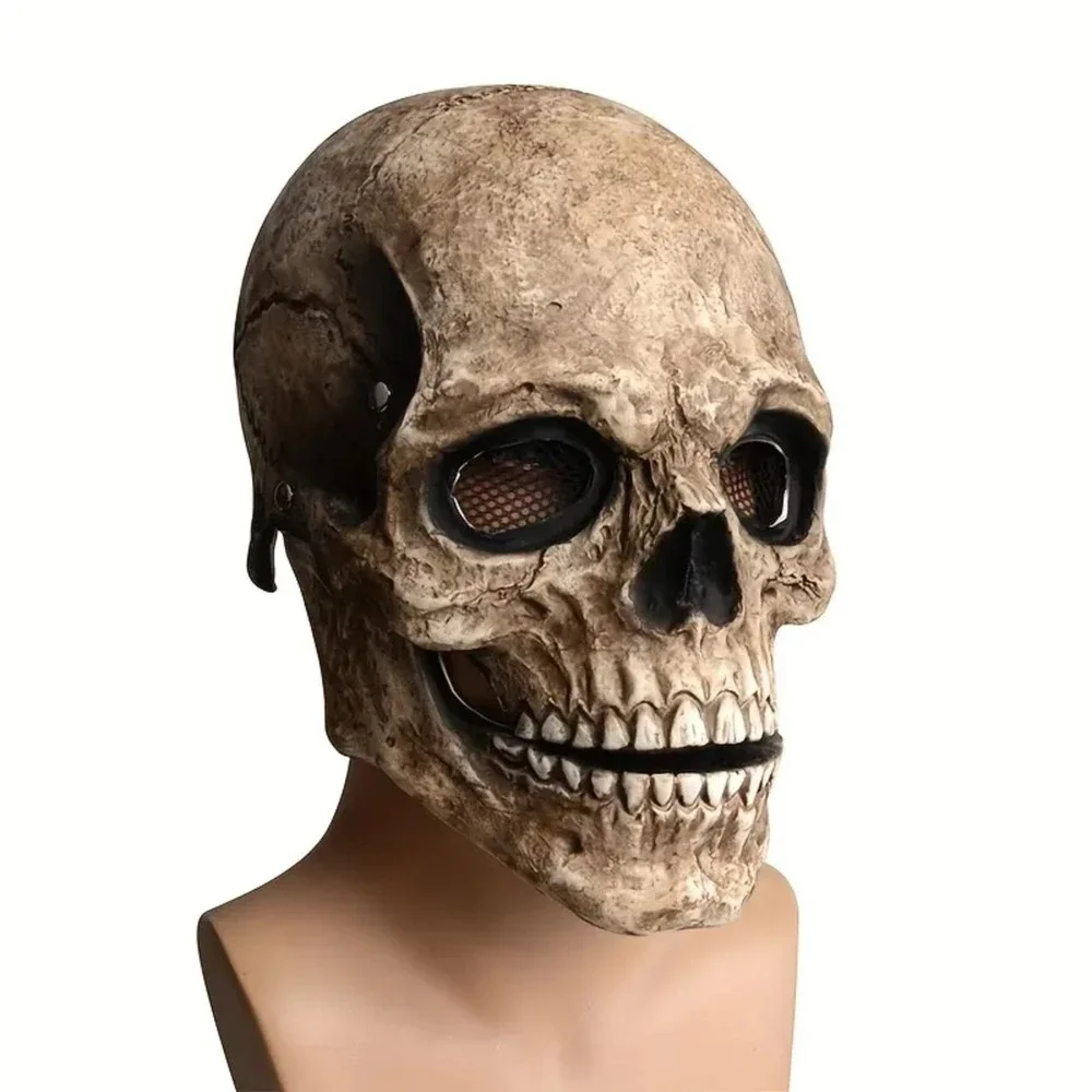 Skull Moving Mouth Mask Headgear Full Head Skull Mask Accessory